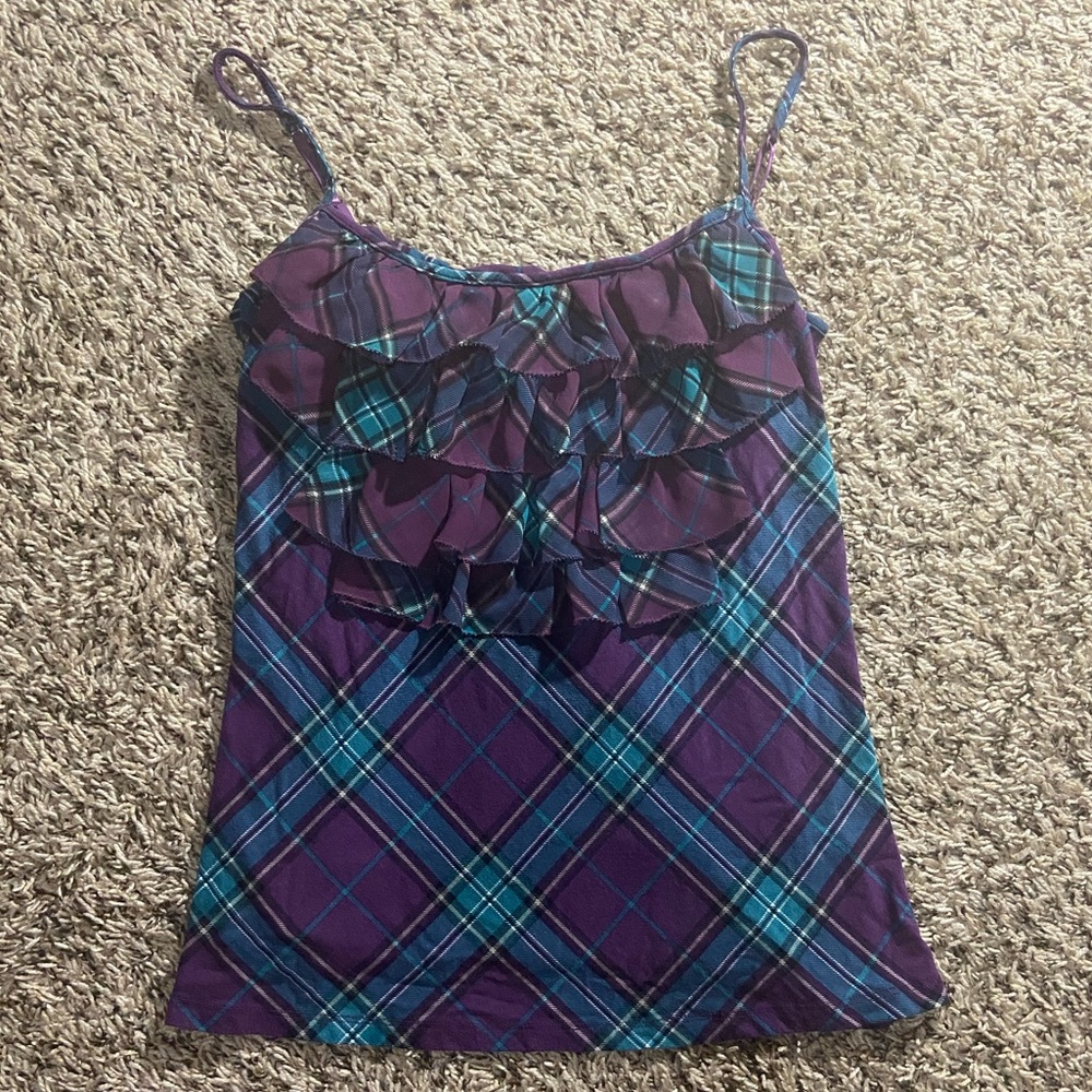 Purple Ruffle Tank Top 💜💙